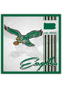 Philadelphia Eagles Album 10x10 Sign - Kelly Green