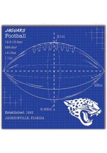 Jacksonville Jaguars Ball Blueprint 10x10 Sign - Teal