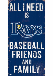 Tampa Bay Rays Football Friends and Family Sign - Blue