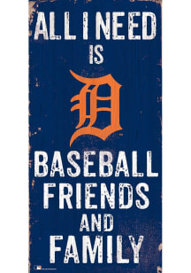 Detroit Tigers Football Friends and Family Sign - Navy Blue