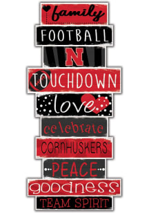 Nebraska Cornhuskers Celebrations Stack 24 Inch Sign - Red