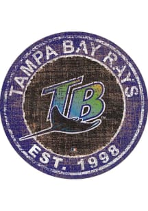 Tampa Bay Rays Round Heritage Logo Sign - Blue