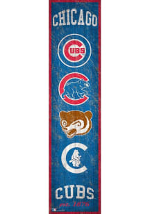 Chicago Cubs Heritage Banner 6x24 Sign - Blue