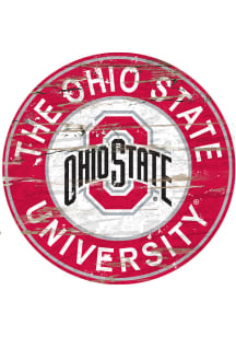 Ohio State Buckeyes Established Date Circle 24 Inch Sign - Red
