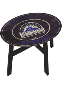 Colorado Rockies Vintage Logo Heritage Purple End Table