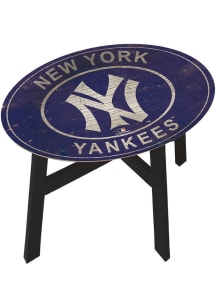 New York Yankees Vintage Logo Heritage Blue End Table