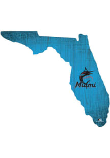 Miami Marlins State Cutout Sign - Blue