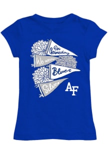 Vive La Fete Air Force Falcons Girls Blue Lexie Short Sleeve Tee