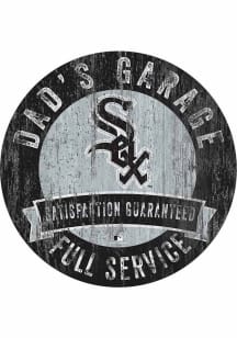 Chicago White Sox Dads Garage Sign - Black