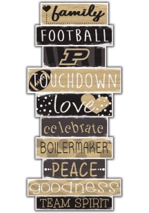 Purdue Boilermakers Celebrations Stack 24 Inch Sign - Black