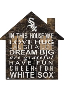 Chicago White Sox 12 inch House Sign - Black