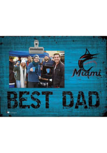 Miami Marlins Best Dad Clip Picture Frame - Blue
