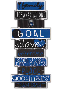 San Jose Earthquakes Celebrations Stack 24 Inch Sign - Blue
