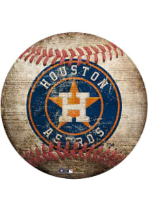 Houston Astros Baseball Shaped Sign - Navy Blue