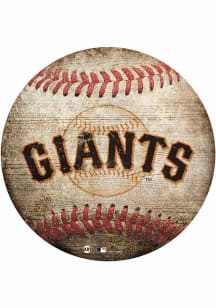 San Francisco Giants Baseball Shaped Sign - Orange