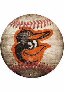 Baltimore Orioles Baseball Shaped Sign - Orange
