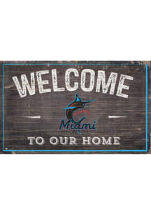 Miami Marlins Welcome to our Home Sign - Blue