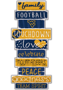 West Virginia Mountaineers Celebrations Stack 24 Inch Sign - Yellow
