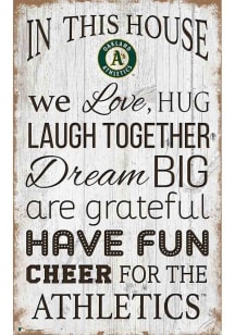 Oakland Athletics In This House 11x19 Sign - Green