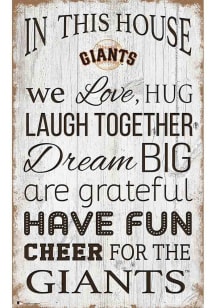 San Francisco Giants In This House 11x19 Sign - Orange