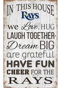 Tampa Bay Rays In This House 11x19 Sign - Blue