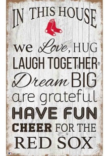 Boston Red Sox In This House 11x19 Sign - Red