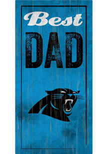 Carolina Panthers Best Dad Sign - Blue