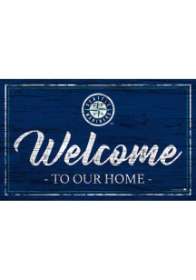 Seattle Mariners Team Welcome 11x19 Sign - Navy Blue