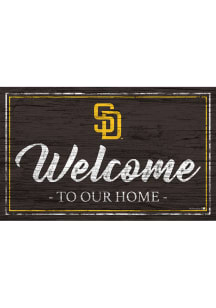 San Diego Padres Welcome to our Home 6x12 Sign - Brown