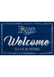 Tampa Bay Rays Welcome to our Home 6x12 Sign - Navy Blue