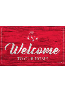 Boston Red Sox Welcome to our Home 6x12 Sign - Red