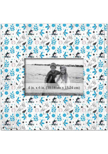 Miami Marlins Floral Pattern Picture Frame - Blue