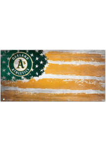 Oakland Athletics Flag 6x12 Sign - Green