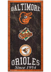 Baltimore Orioles Heritage 6x12 Sign - Orange