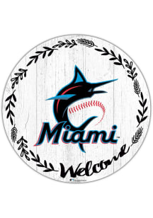 Miami Marlins Welcome Circle Sign - Blue