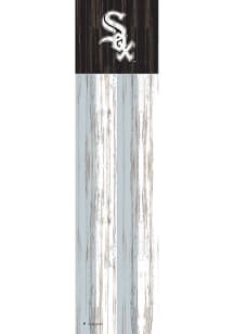 Chicago White Sox 24 Inch Flag Leaner Sign - Black
