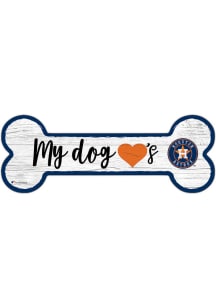 Houston Astros Dog Bone 6x12 Sign - Orange