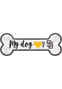 San Diego Padres Dog Bone 6x12 Sign - Brown