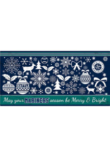 Seattle Mariners Merry and Bright Sign - Navy Blue
