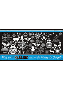 Miami Marlins Merry and Bright Sign - Blue