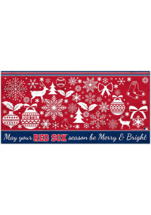 Boston Red Sox Merry and Bright Sign - Red