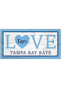 Tampa Bay Rays Love 6x12 Sign - Navy Blue