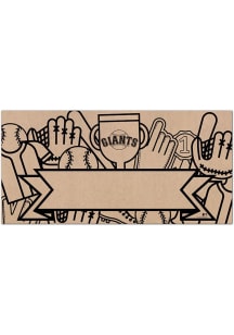 San Francisco Giants Banner Coloring Sign - Orange