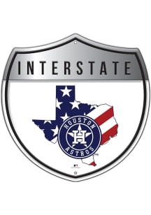 Houston Astros Patriotic Interstate Metal Sign - Navy Blue