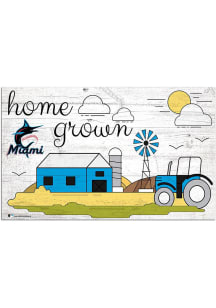 Miami Marlins Home Grown Sign - Blue