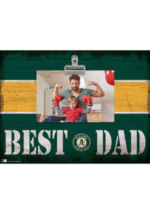 Oakland Athletics Best Dad Striped Clip Picture Frame - Green