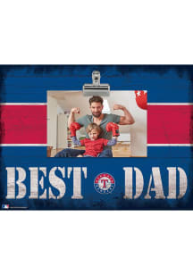 Texas Rangers Best Dad Clip Picture Frame - Navy Blue