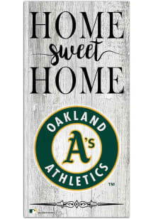 Oakland Athletics Home Sweet Home Whitewashed Sign - Green
