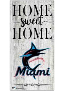 Miami Marlins Home Sweet Home Whitewashed Sign - Blue