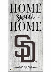 San Diego Padres Home Sweet Home Whitewashed Sign - Brown